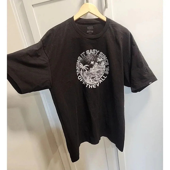 Vans Men's T-Shirt Tropical Graphic Off The Wall Sz XL Classic Fit 100% Cotton - Picture 1 of 6
